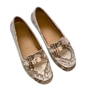 Olive Sand Printed Snake Coach Shoes